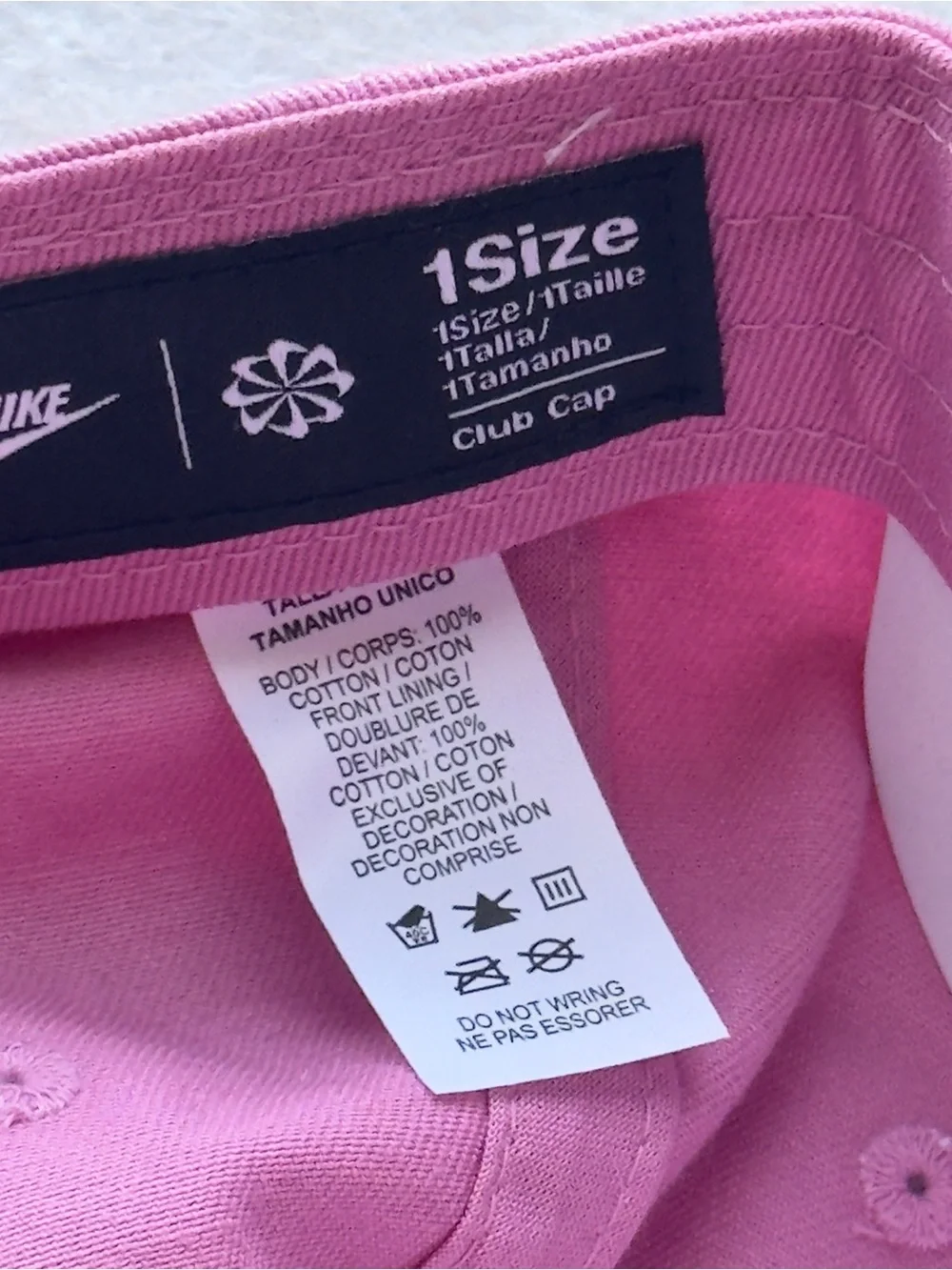 Nike Kids Club Cap Pink Adjustable Swoosh Logo One Size NWT NEW